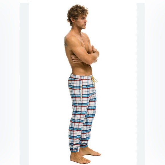 Unisex Plaid Jogger Pants AV